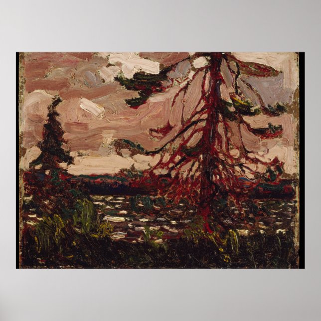 Poster Vintage canadense Tom Thomson Landscape Pine Tree (Frente)