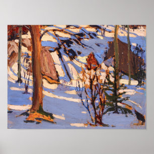 Poster Vintage canadense Wilderness pintura Tom Thomson