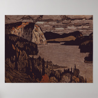 Poster Vintage Canadian Painting J.E.H. MacDonald Solemn