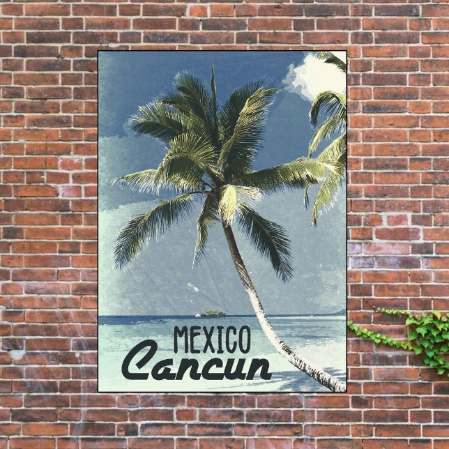 Poster Vintage Cancun Mexico Viagem Adventure (Criador carregado)