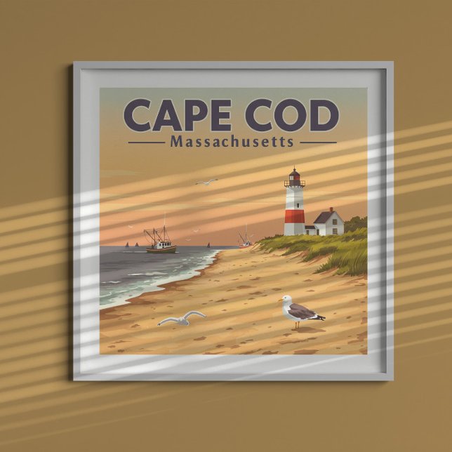Poster Vintage Cape Cod Massachusetts (Criador carregado)