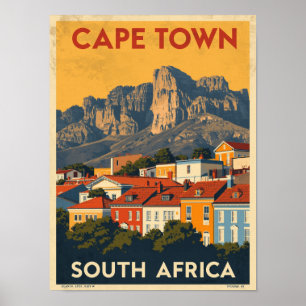 Poster Vintage Cape Town Viagem