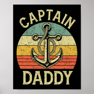 Poster Vintage Capitão Pai Barcos-Pai, Pesca Sai