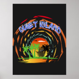 Poster Vintage Caribe Island Vacage