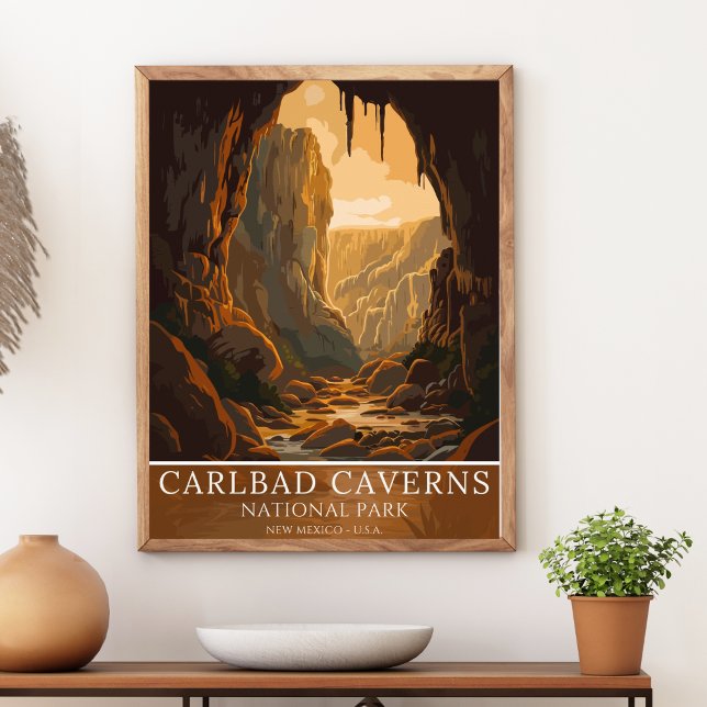 Poster Vintage Carlsbad Caverns National Park  (Criador carregado)