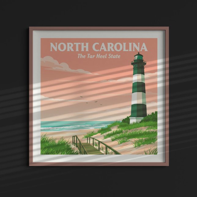 Poster Vintage Carolina do Norte (Criador carregado)