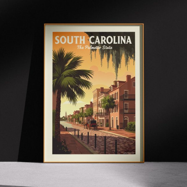 Poster Vintage Carolina do Sul (Criador carregado)