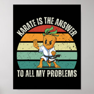 Poster Vintage Carrot Karate É A Resposta A Toda A Minha 