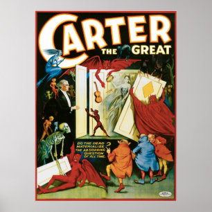 Poster Vintage Carter, o Excelente, o Morto se materializ