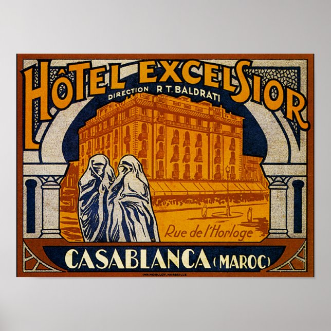 Poster Vintage Casablanca (Frente)
