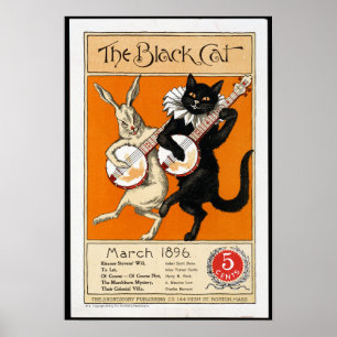 Poster Vintage Cat e Rabbit