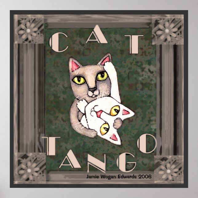 Poster Vintage Cat Tango (Frente)