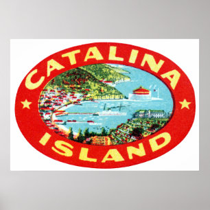 Poster Vintage Catalina Island California