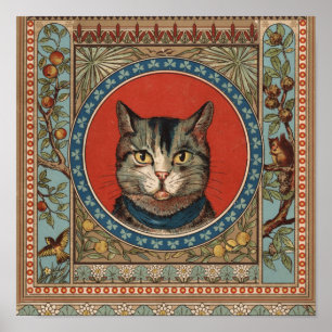Poster Vintage Cat's Life for Gatinho Lovers