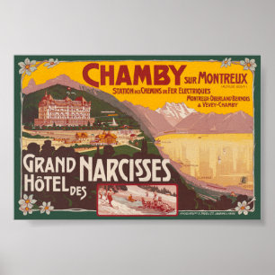 Poster vintage Chamby sur Montreux ca. 1910