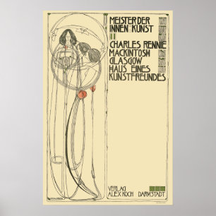 Poster Vintage Charles Rennie Mackintosh Modelo