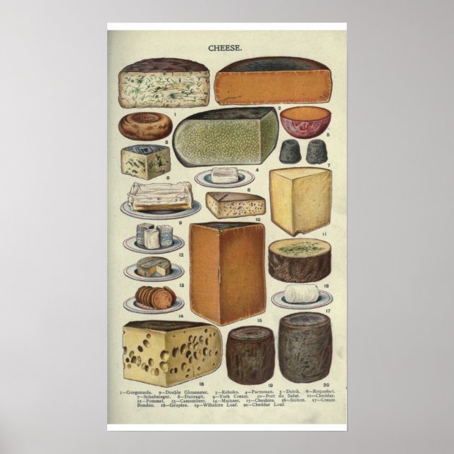 Poster Vintage Cheese (Frente)