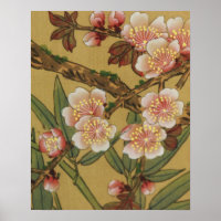 Vintage Cherry Blossoms Arte Japonesa Asiática