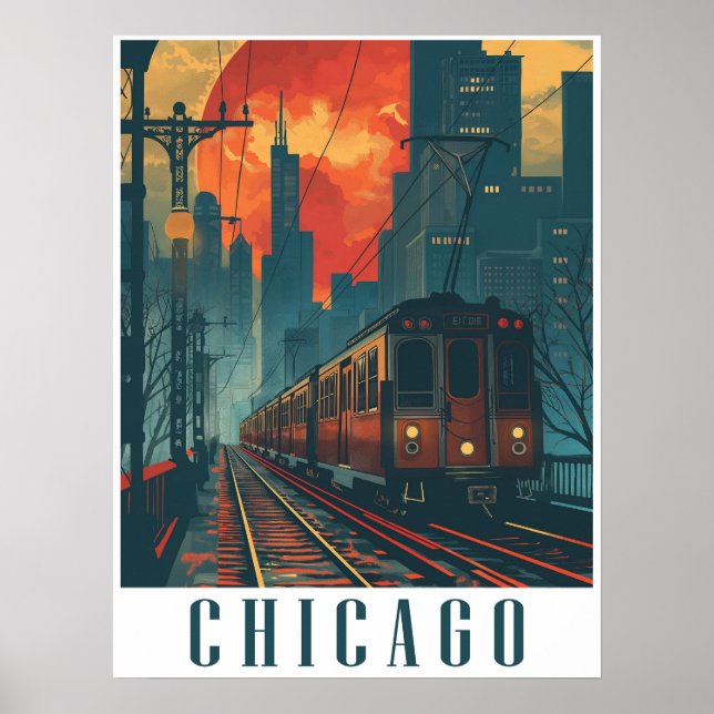 Poster Vintage Chicago (Frente)
