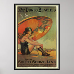 Poster Vintage Chicago, EUA -