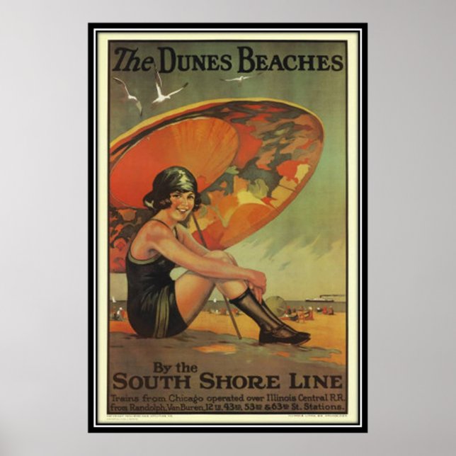 Poster Vintage Chicago, EUA - (Frente)