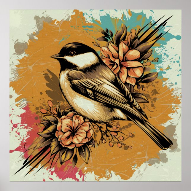 Poster Vintage Chickadee Splendor (Frente)