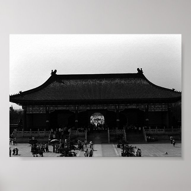 Poster Vintage china Pekin templo do Céu (Frente)