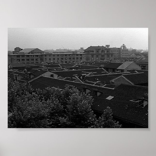 Poster Vintage China Shanghai Cidade (Frente)