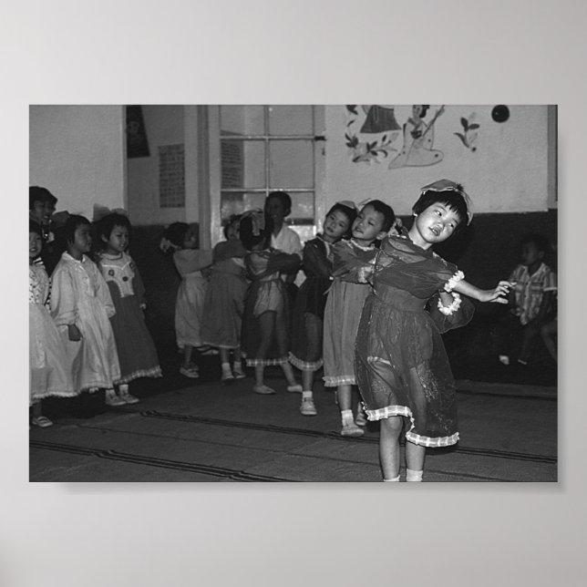 Poster Vintage China Xangai: cuidado infantil (Frente)