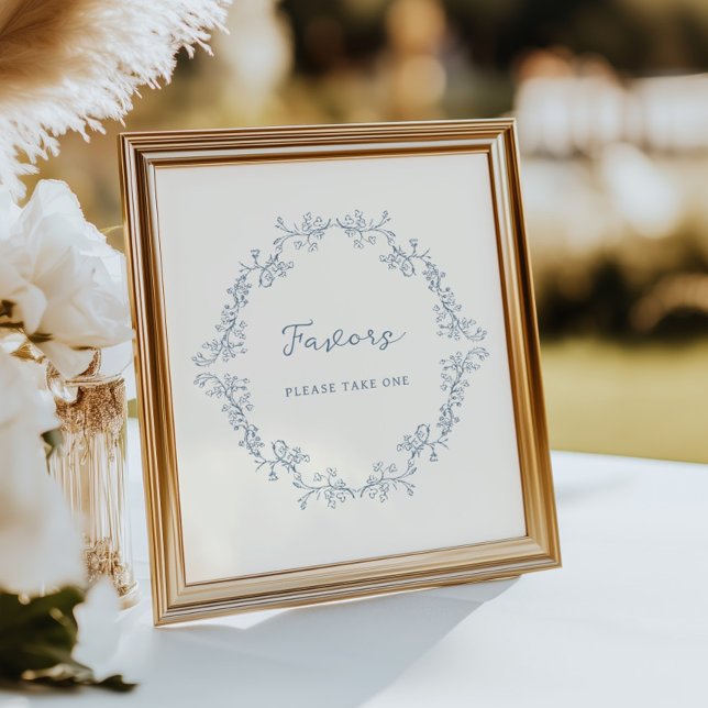 Poster Vintage Chinoiserie Dusty Blue (Criador carregado)