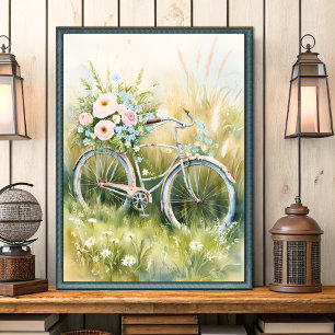 Poster Vintage Chique Bicycle Wall Art