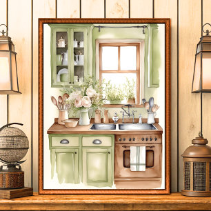 Poster Vintage Chique Farmhouse Kitchen Wall Art