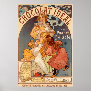 Poster Vintage Chocolate Idéal Advertisement