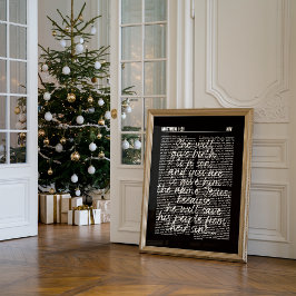 Poster Vintage Christian Christmas Nativity Print  