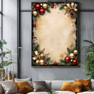 Poster Vintage Christmas Frame