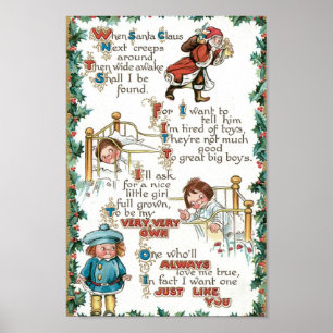 Poster Vintage Christmas Poem