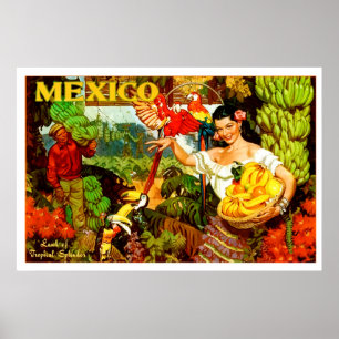 Poster Vintage, Cidade Do México, Viagem