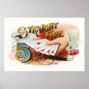 Poster Vintage Cigar Label Art Hetero Flush with Hearts