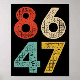 Poster Vintage Click 86 47 Anti Trump 2024 Impeach Presid