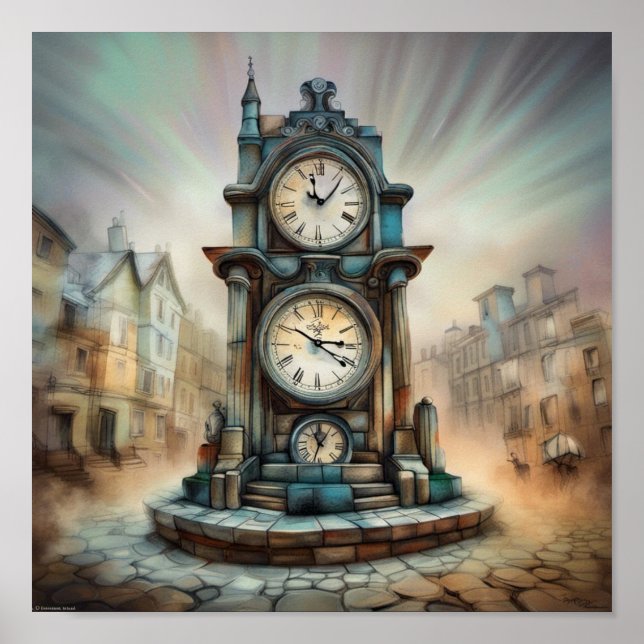 Poster Vintage Clock (Frente)