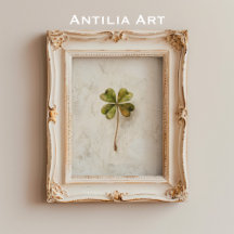 Vintage Clover Art St Patricks Shamrock