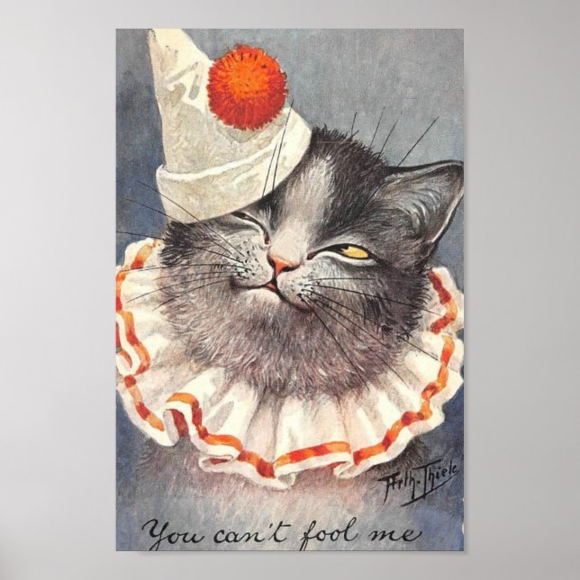 Poster Vintage Clown Cat (Frente)