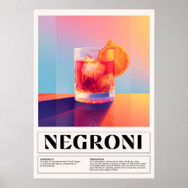 Poster Vintage Cocktails: Negroni
