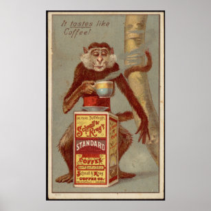 Poster Vintage Coffee Anúncio