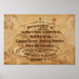 Poster Vintage Coffee Art