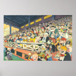 Poster Vintage "Coletado nos Sanduíches" Cartoon Impressã
