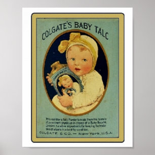 Pôster Vintage Colgate Baby Talc Ad