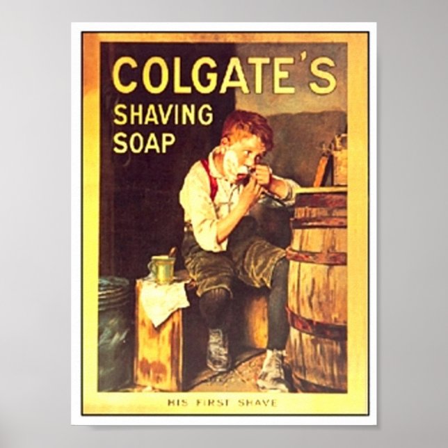Pôster Vintage Colgate Saving Soap Boy (Frente)