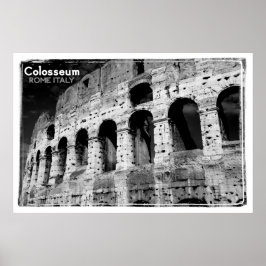 Pôster vintage colosseum rome itália
