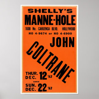 Poster vintage Coltrane Live Jazz